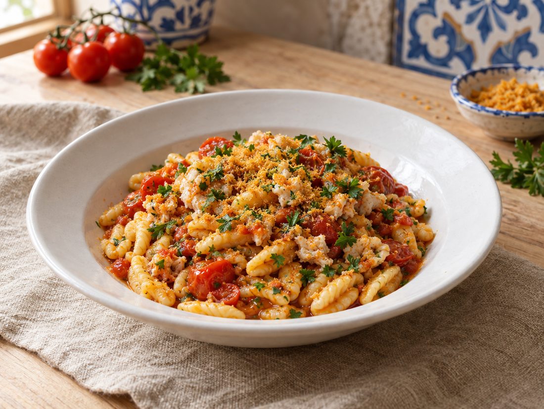 Cavatelli con le uova di pesce