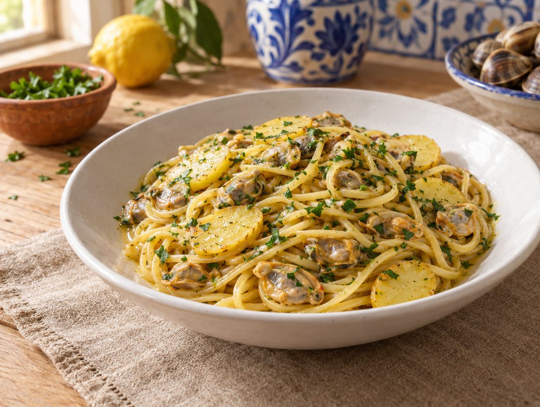 Linguine vongole e patate