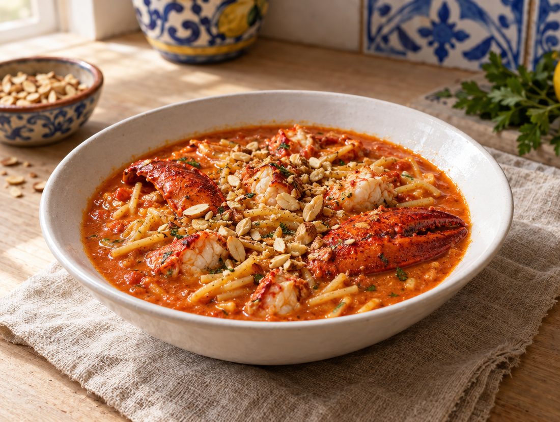 Minestrina di astice (lenfatu a bioru)