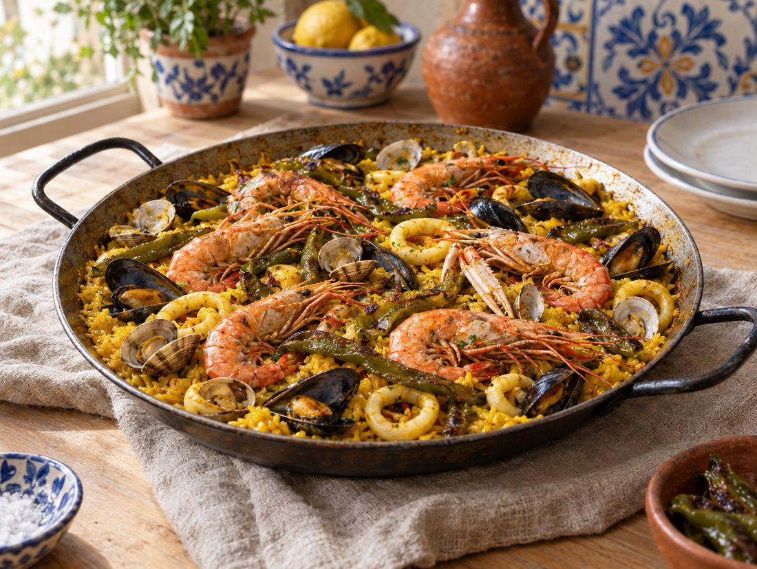 Paella ai frutti di mare e...