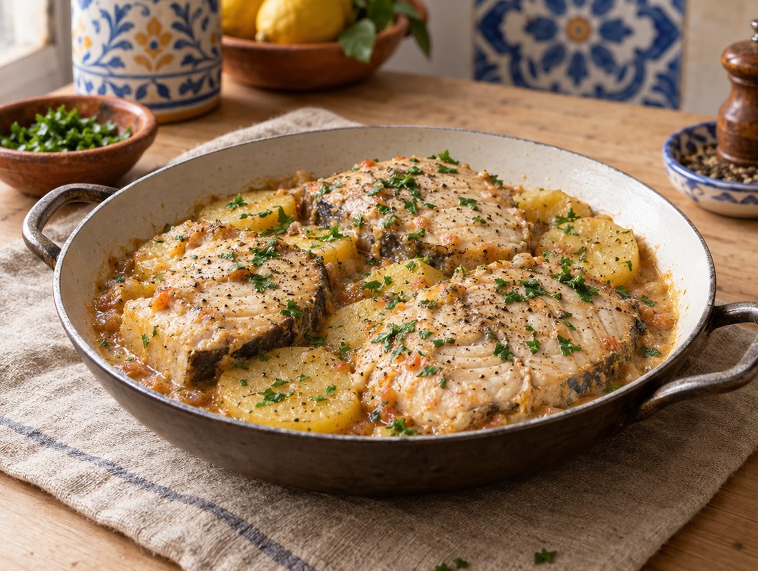 Pesce palombo alla marinara