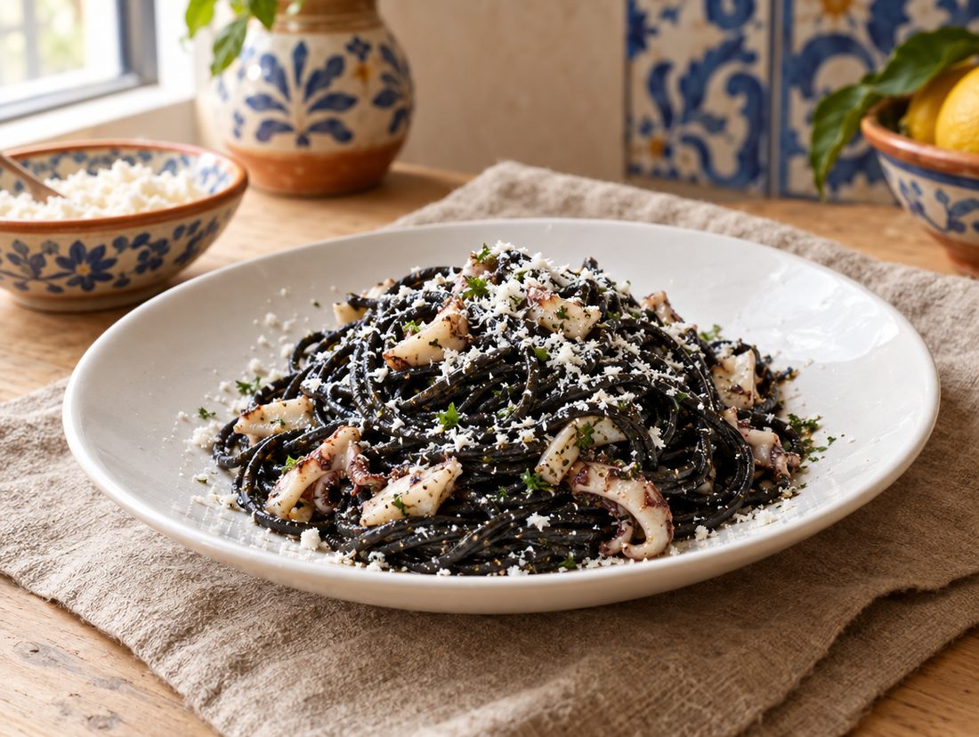 Spaghetti al nero di seppia