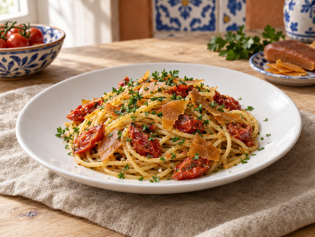 Spaghetti all'uovo di tonno