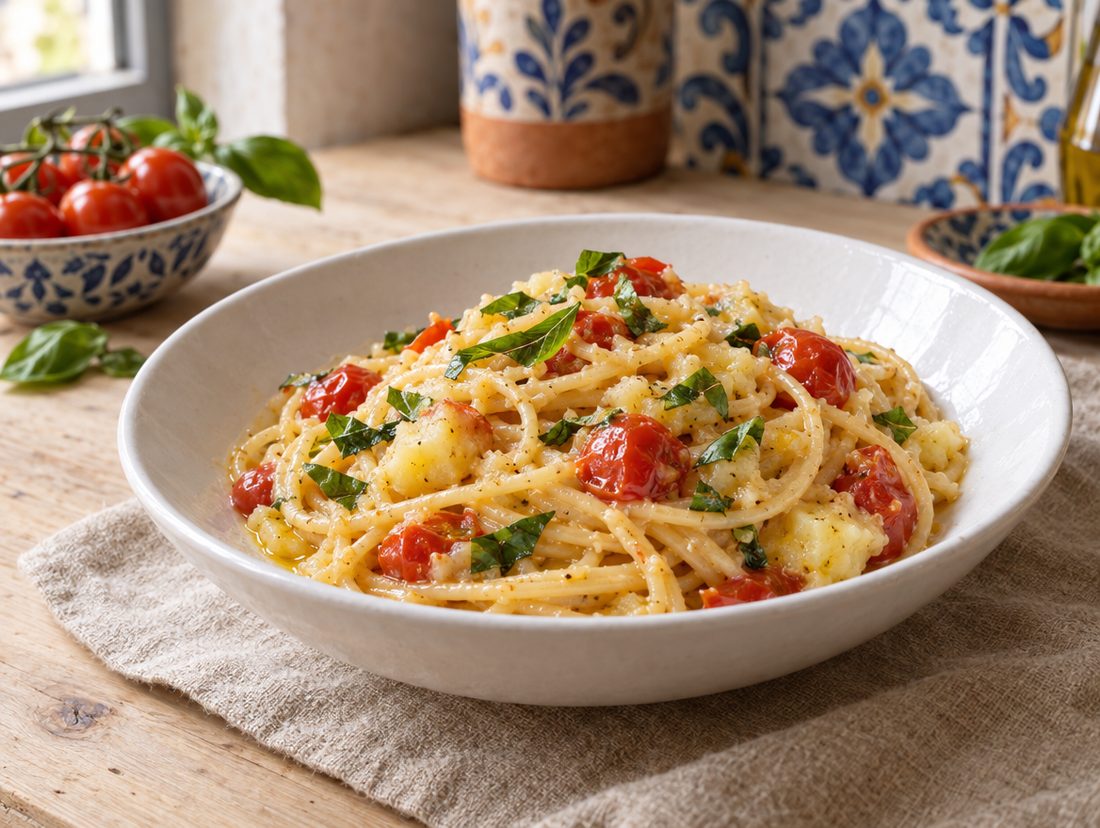 Spaghetti freschi d'estate