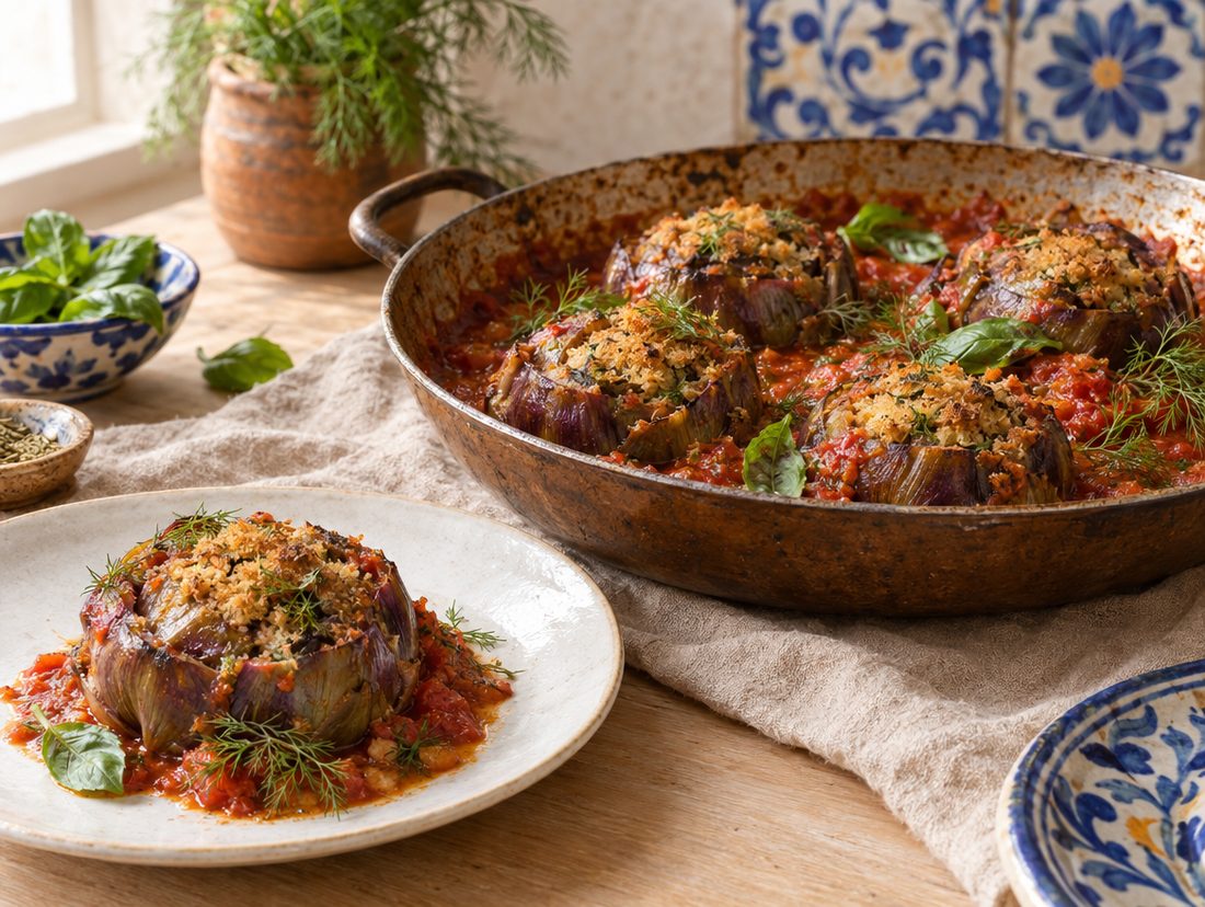 Stufato di carciofi ripieni